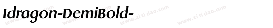 Idragon-DemiBold字体转换