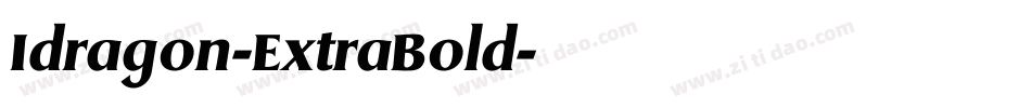 Idragon-ExtraBold字体转换