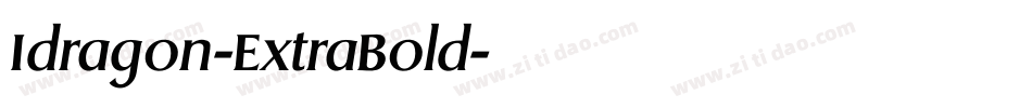 Idragon-ExtraBold字体转换