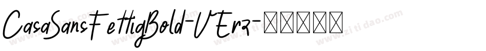 CasaSansFettigBold-VErz字体转换