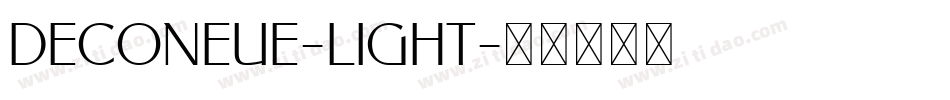DecoNeue-Light字体转换
