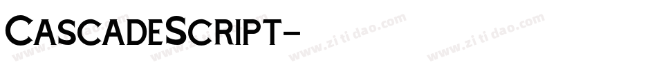 CascadeScript字体转换