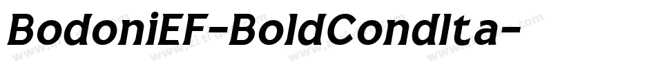 BodoniEF-BoldCondIta字体转换