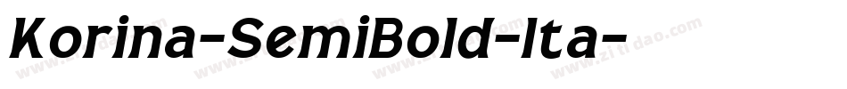 Korina-SemiBold-Ita字体转换