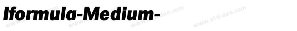 Iformula-Medium字体转换