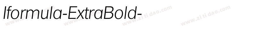 Iformula-ExtraBold字体转换