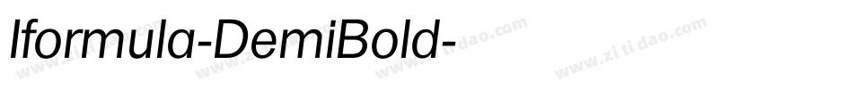 Iformula-DemiBold字体转换
