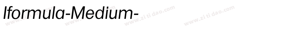 Iformula-Medium字体转换