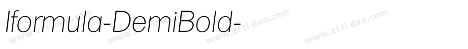 Iformula-DemiBold字体转换