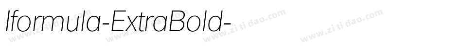 Iformula-ExtraBold字体转换