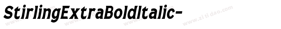 StirlingExtraBoldItalic字体转换