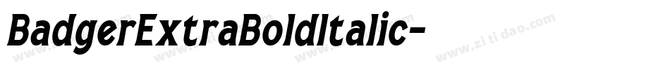BadgerExtraBoldItalic字体转换