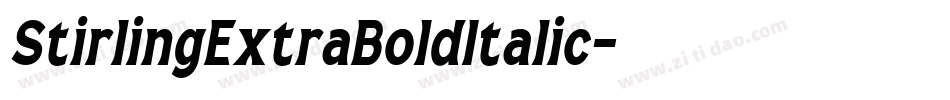 StirlingExtraBoldItalic字体转换