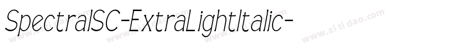 SpectralSC-ExtraLightItalic字体转换