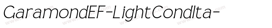 GaramondEF-LightCondIta字体转换