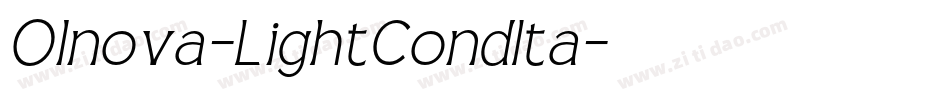 Olnova-LightCondIta字体转换