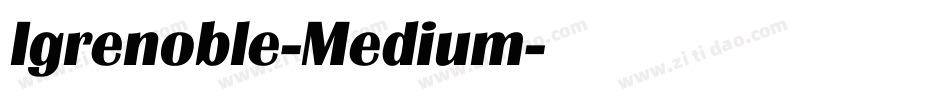 Igrenoble-Medium字体转换
