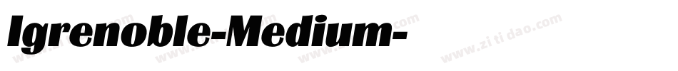 Igrenoble-Medium字体转换
