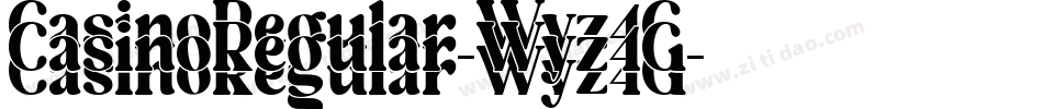 CasinoRegular-Wyz4G字体转换