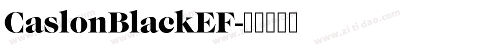 CaslonBlackEF字体转换