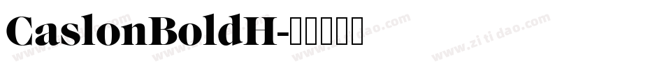 CaslonBoldH字体转换