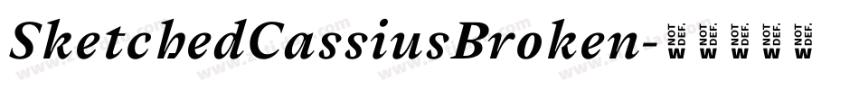 SketchedCassiusBroken字体转换
