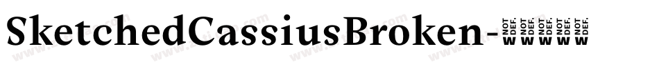 SketchedCassiusBroken字体转换