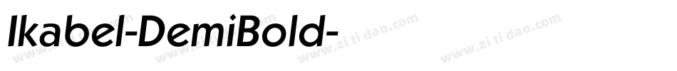 Ikabel-DemiBold字体转换