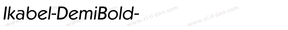 Ikabel-DemiBold字体转换