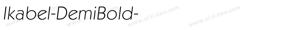 Ikabel-DemiBold字体转换
