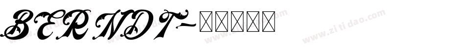 BERNDT字体转换