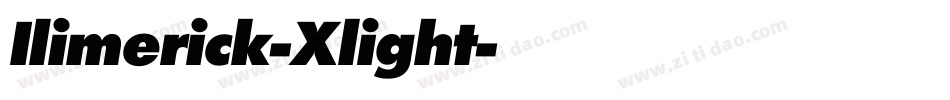 Ilimerick-Xlight字体转换