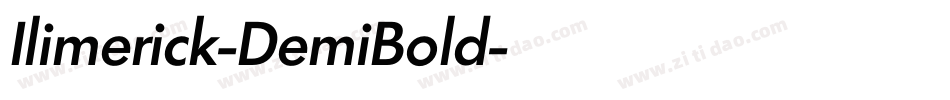 Ilimerick-DemiBold字体转换