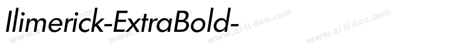 Ilimerick-ExtraBold字体转换