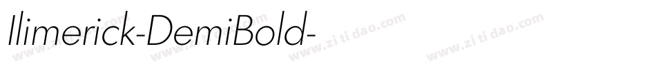 Ilimerick-DemiBold字体转换