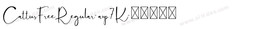 CattusFreeRegular-axp7K字体转换