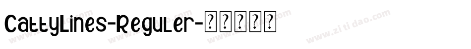 CattyLines-Reguler字体转换