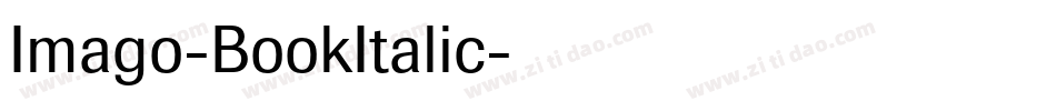 Imago-BookItalic字体转换