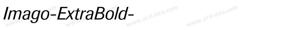 Imago-ExtraBold字体转换