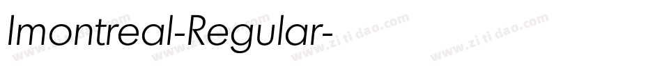 Imontreal-Regular字体转换