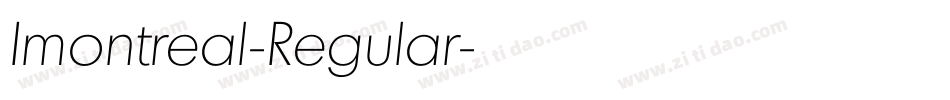 Imontreal-Regular字体转换