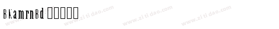 BKamrnBd字体转换