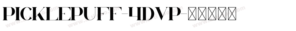 Picklepuff-4dVp字体转换