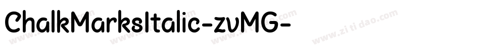 ChalkMarksItalic-zvMG字体转换