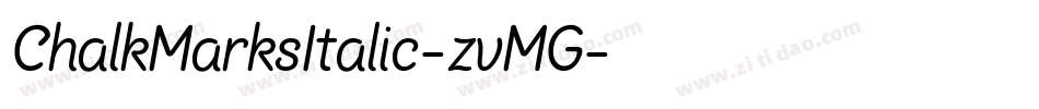 ChalkMarksItalic-zvMG字体转换