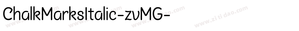 ChalkMarksItalic-zvMG字体转换