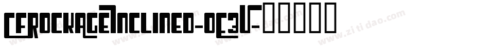CfRockAgeInclined-oE3V字体转换