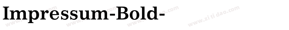 Impressum-Bold字体转换