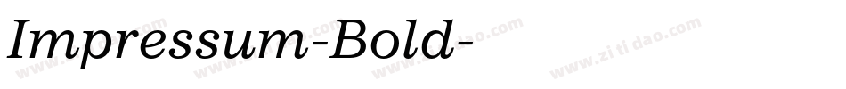 Impressum-Bold字体转换