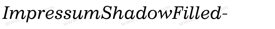 ImpressumShadowFilled字体转换